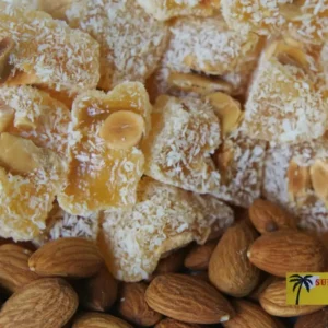 Almond and Coconut Turkish Delight with almonds