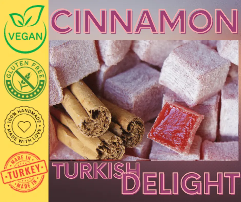Cinnamon Turkish Delight vegan friendly and gluten free