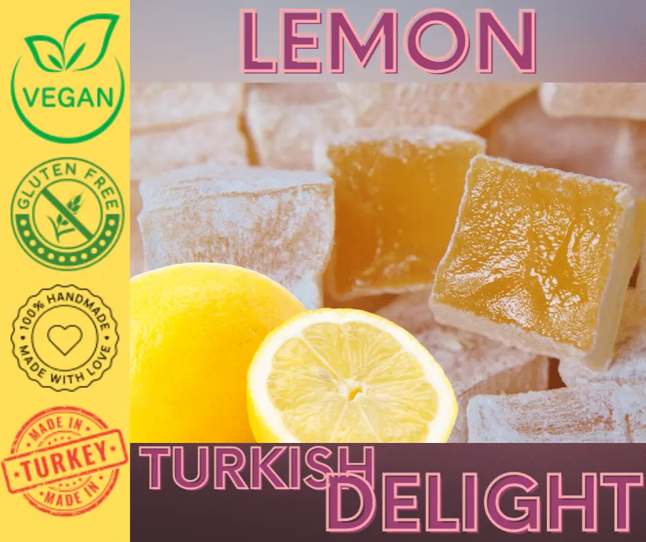 Lemon Turkish Delight vegan friendly and gluten free