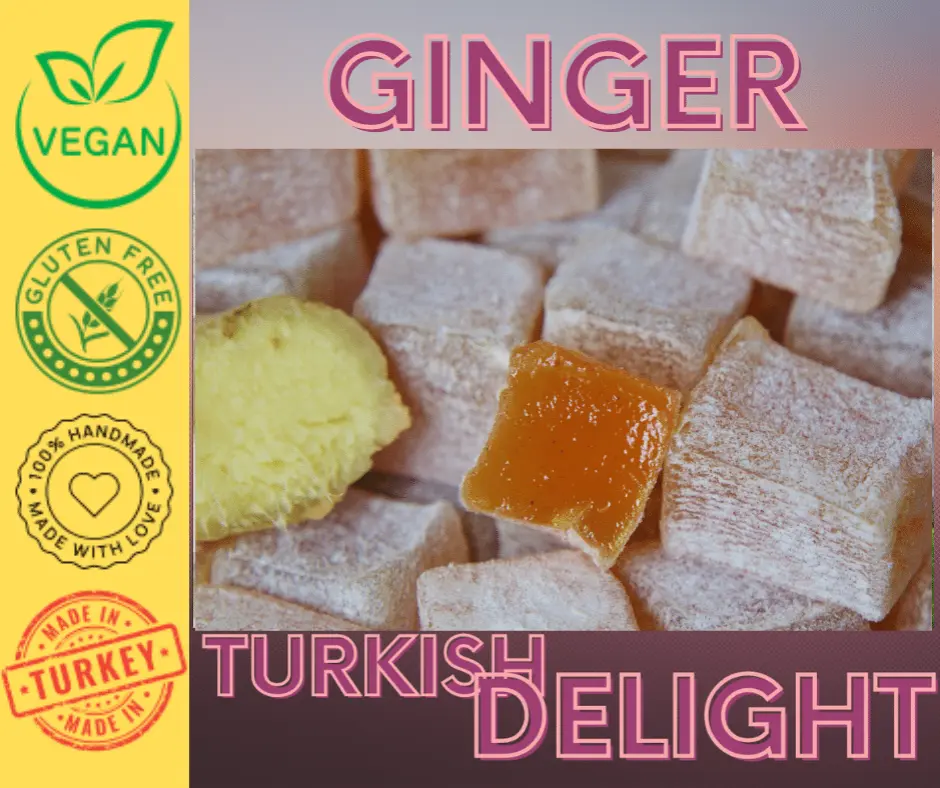 Ginger Turkish Delight vegan friendly and gluten free