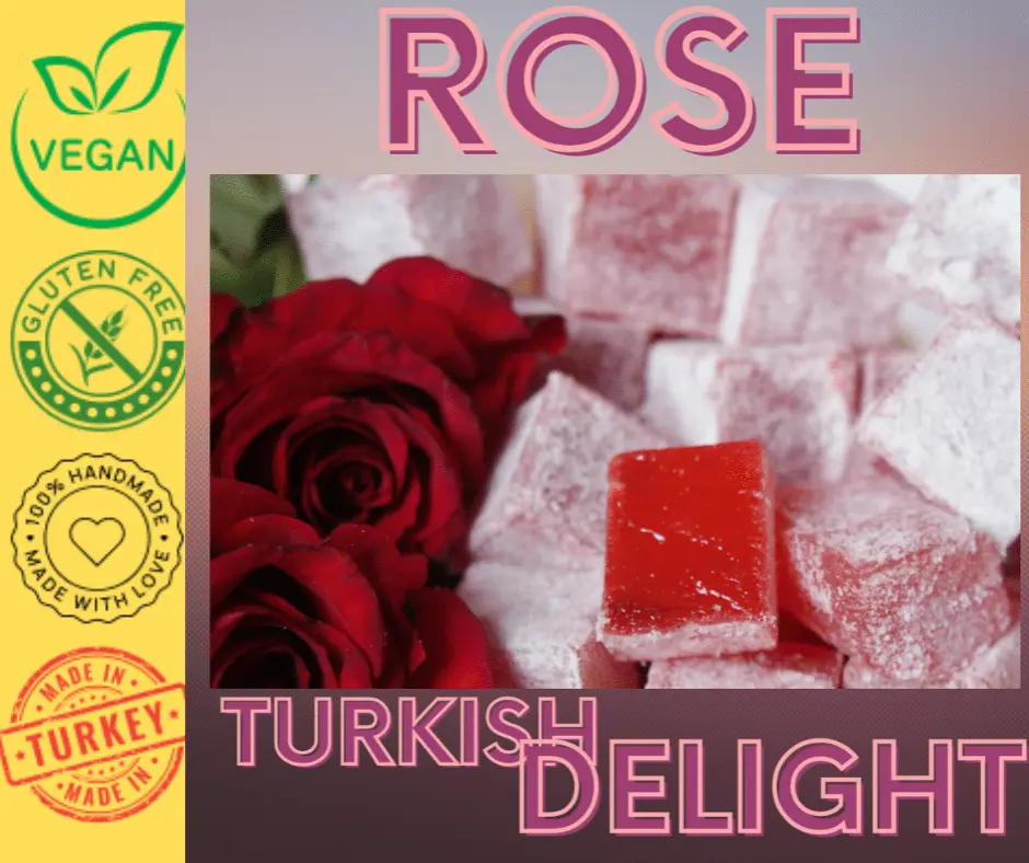 Rose Turkish Delight vegan friendly and gluten free